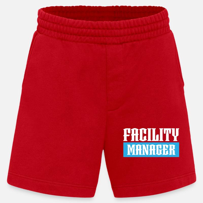 facility manager tshirt schwarz - Heavyweight Shorts - made by SPREAD - Rot