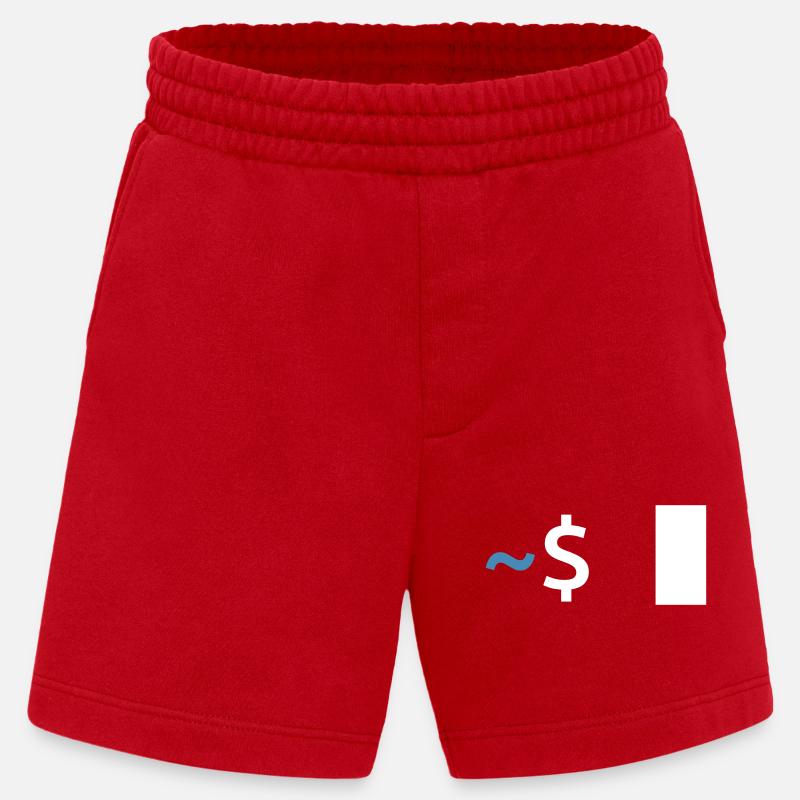 Commande Linux Shell - Short bio épais fabriqué en UE - rouge