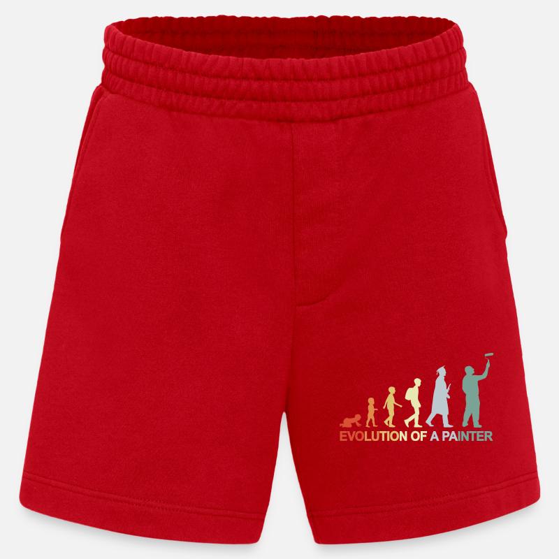 Painter Varnisher Evolution - Heavyweight Shorts - made by SPREAD  - red