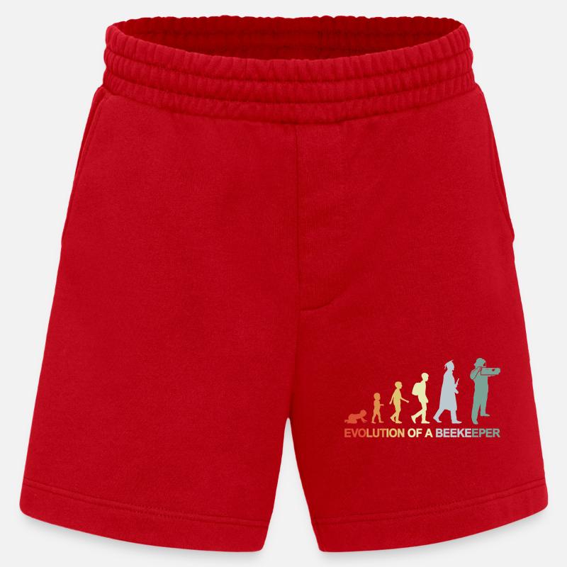 Beekeeper Evolution - Heavyweight Shorts - made by SPREAD  - red
