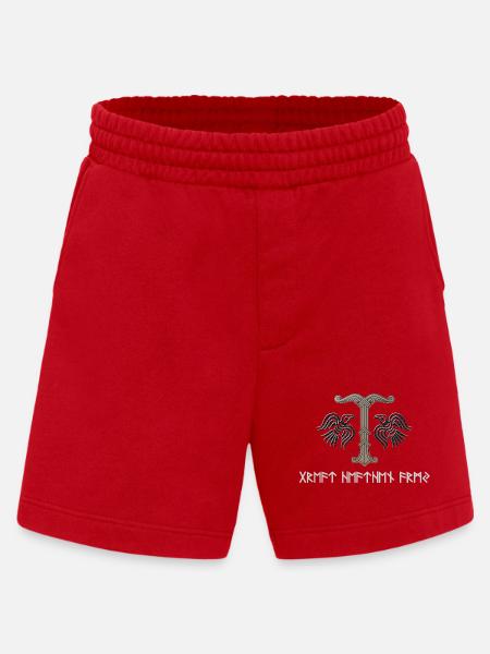 Odinist Order Great Heathen Army - Heavyweight Shorts - made by SPREAD - red