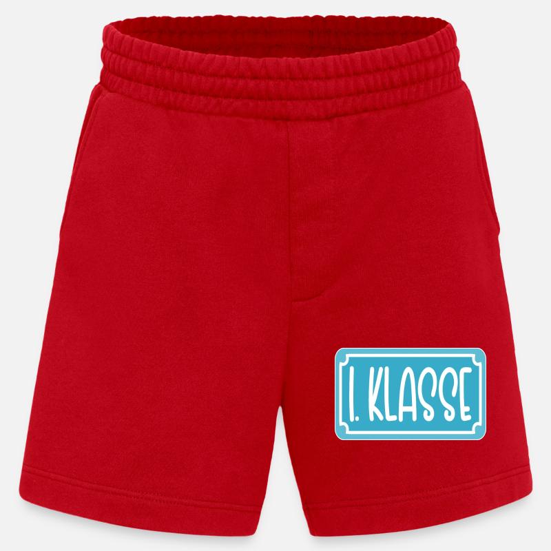 EINSCHULUNG 1. KLASSE - Heavyweight Shorts - made by SPREAD - Rot