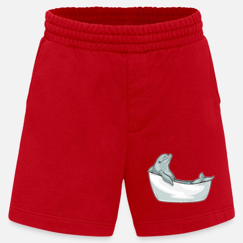 Baignoire Dolphin - Short bio épais fabriqué en UE - rouge