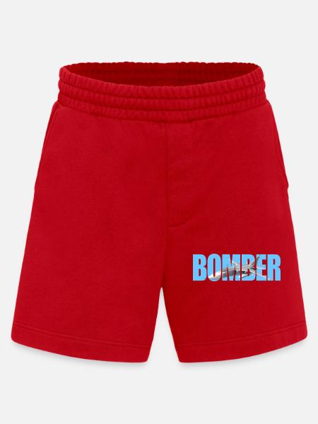 Bomber Su-24 - Heavyweight Shorts - made by SPREAD  - red