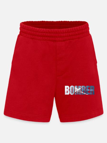 Bomber Tu-160 - Heavyweight Shorts - made by SPREAD  - red