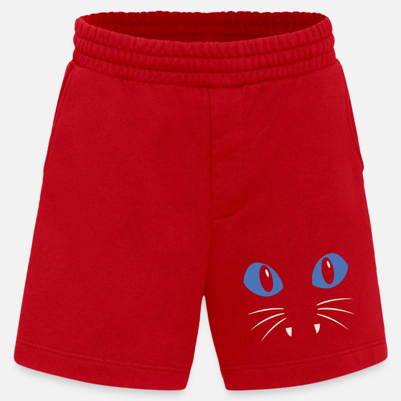 Blauäugige Katze - Heavyweight Shorts - made by SPREAD  - Rot