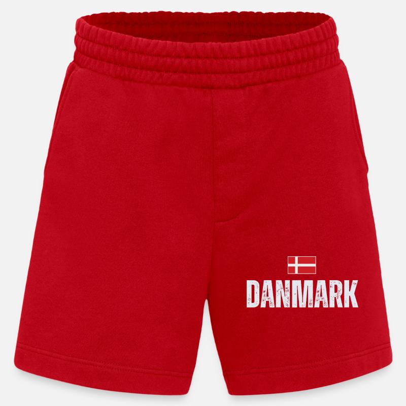 Danish pride, proud Dane - Heavyweight Shorts - made by SPREAD  - red
