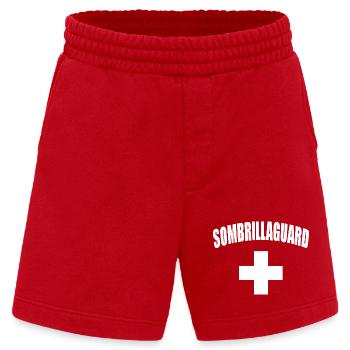 Wachschirm, Rettungsschwimmer - Heavyweight Shorts - made by SPREAD  - Rot - Vorne