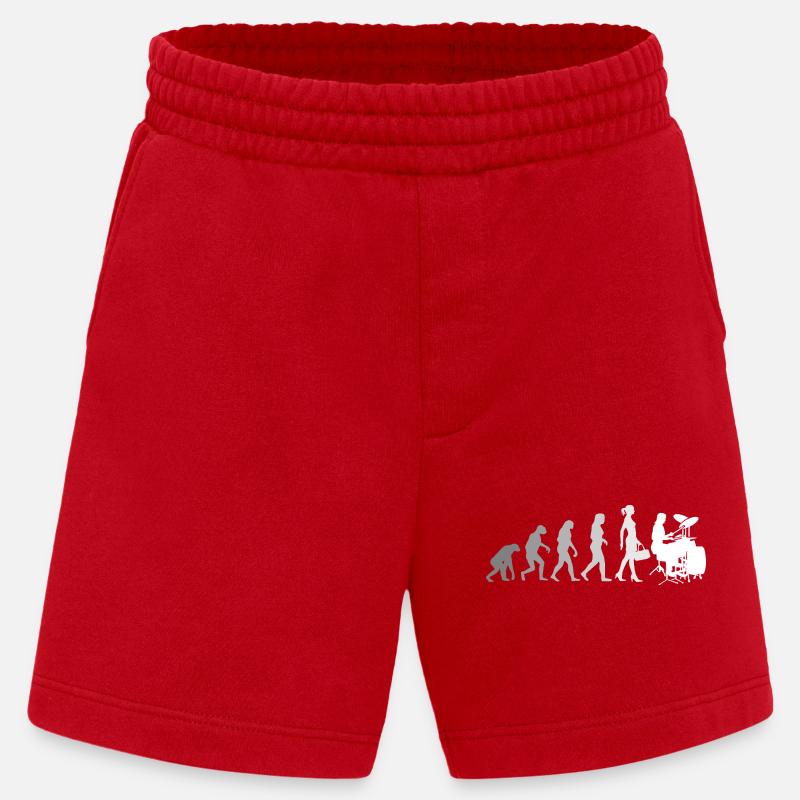 Evolution Schlagzeugerin Percussion Drummer - Heavyweight Shorts - made by SPREAD  - red