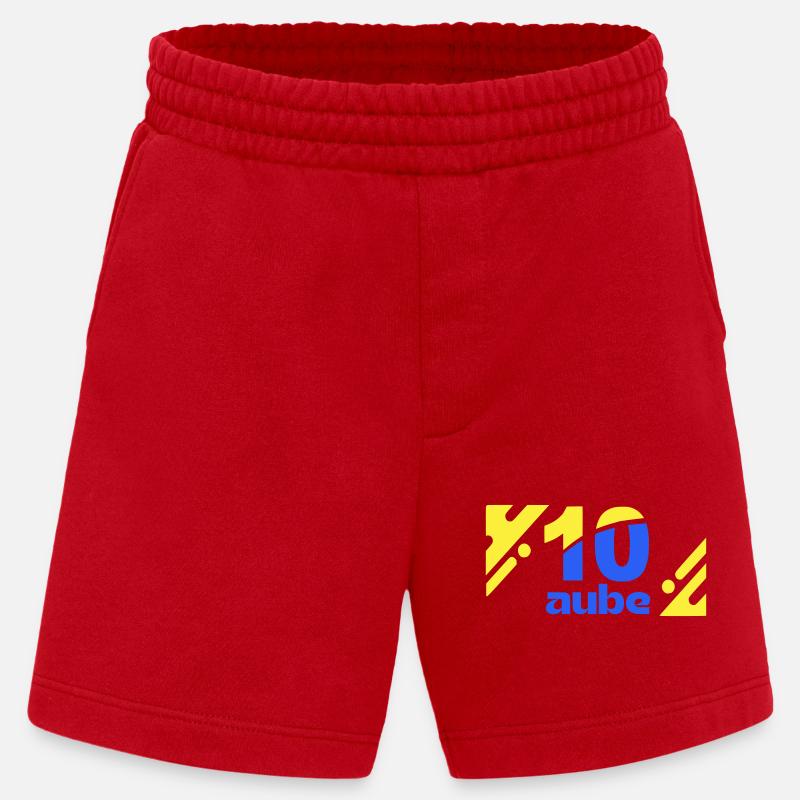 Ten Dawn Logo Blau Gelb - Heavyweight Shorts - made by SPREAD  - Rot