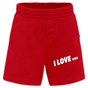 I LOVE - Heavyweight Shorts - made by SPREAD  - Rot - Vorne
