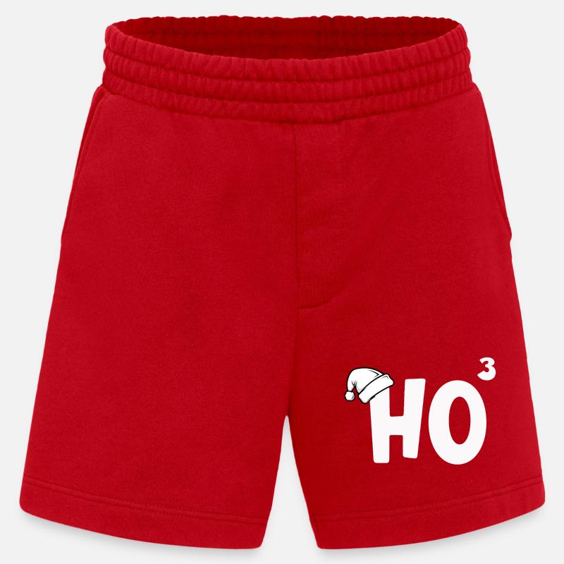 Formule de Noël HO³ - Short bio épais fabriqué en UE - rouge