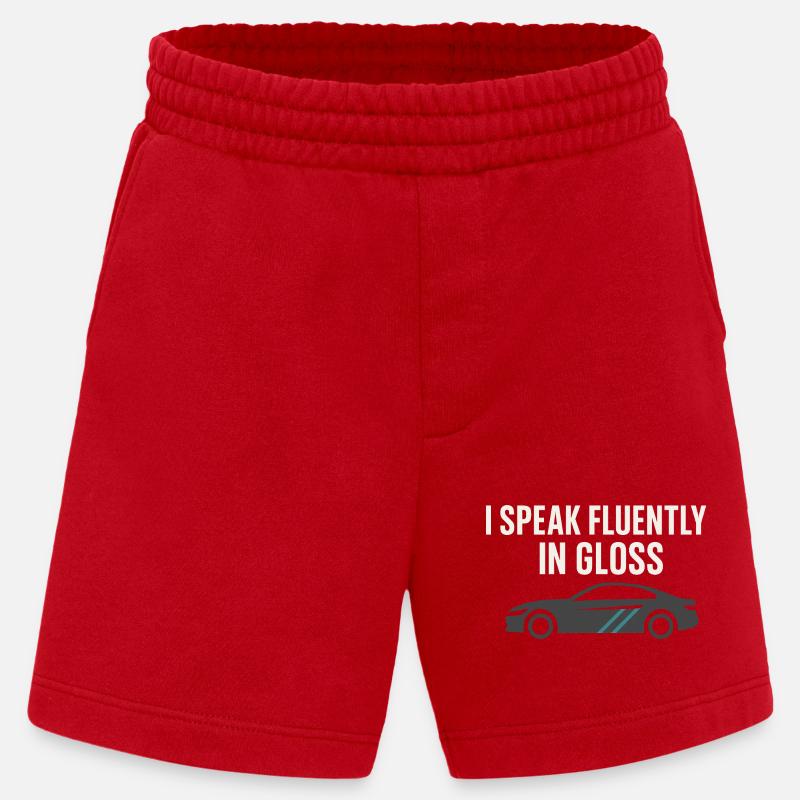 Auto Detailer Buffer Pro Paint - Heavyweight Shorts - made by SPREAD  - red