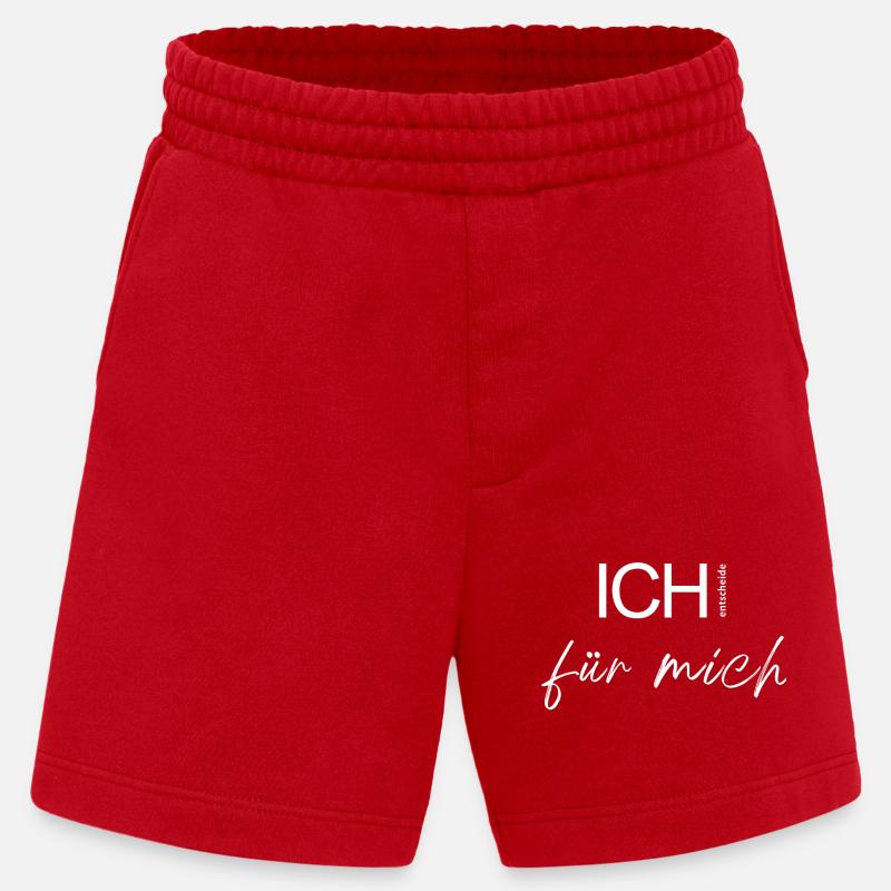 I decide for myself. - Heavyweight Shorts - made by SPREAD  - red