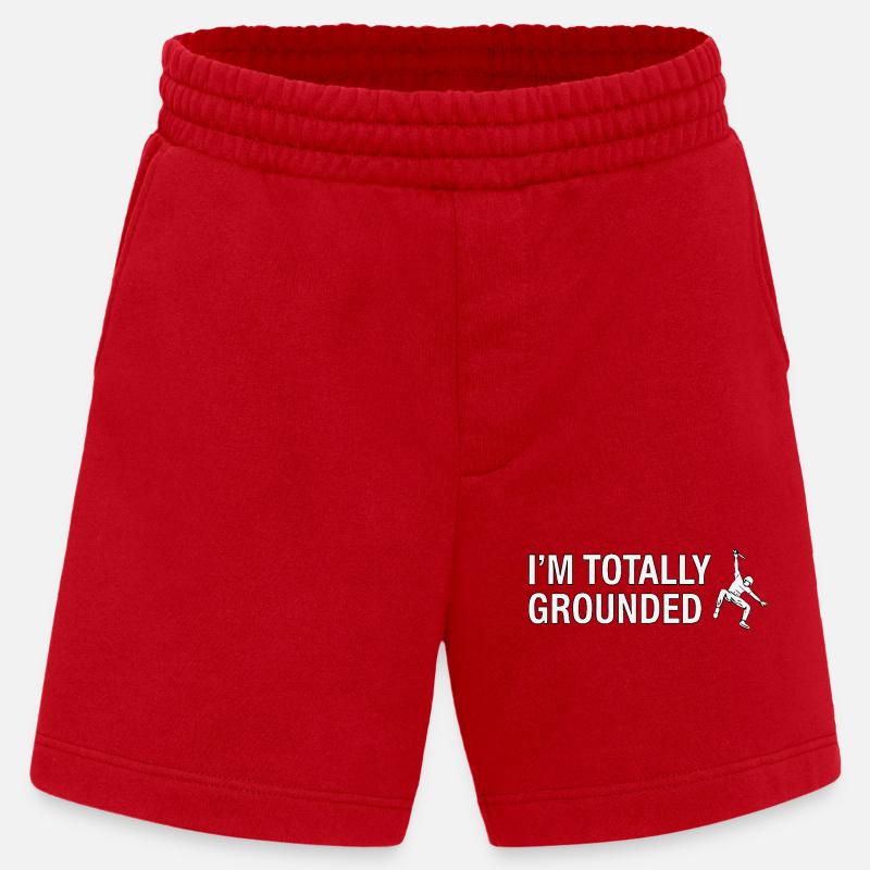 Totally Grounded Rock Climbing - Heavyweight Shorts - made by SPREAD  - red