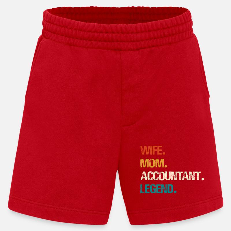 Ehefrau Mutter Buchhalterin Legende - Heavyweight Shorts - made by SPREAD  - Rot