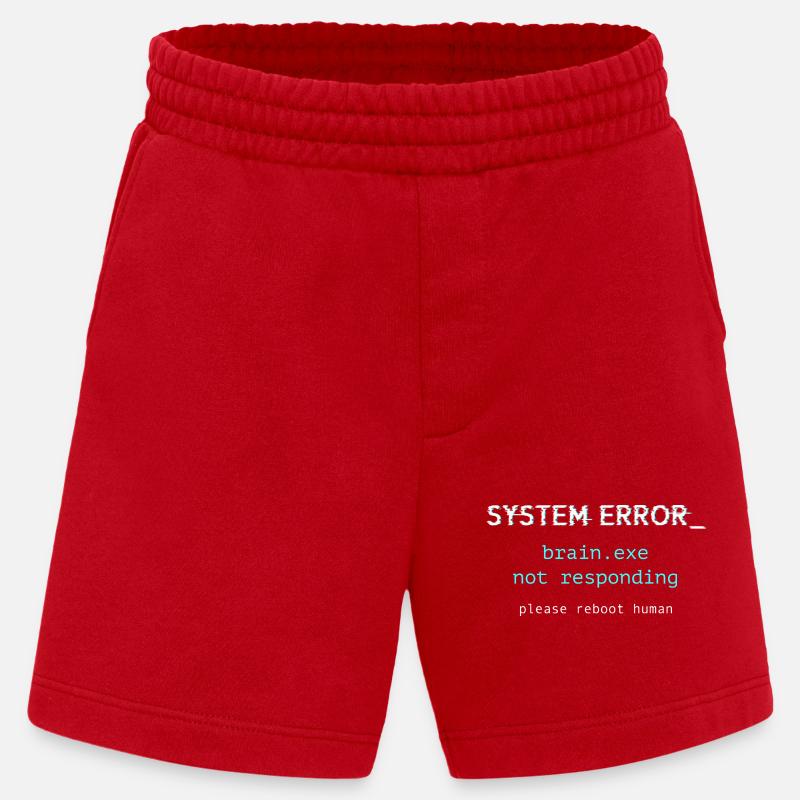 Systemfehler ‒ brain.exe reagiert nicht - Heavyweight Shorts - made by SPREAD  - Rot