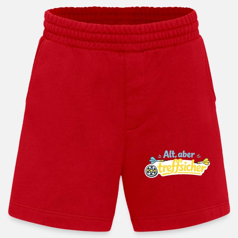 Alt, aber trefflich – Retro Darts - Heavyweight Shorts - made by SPREAD - Rot