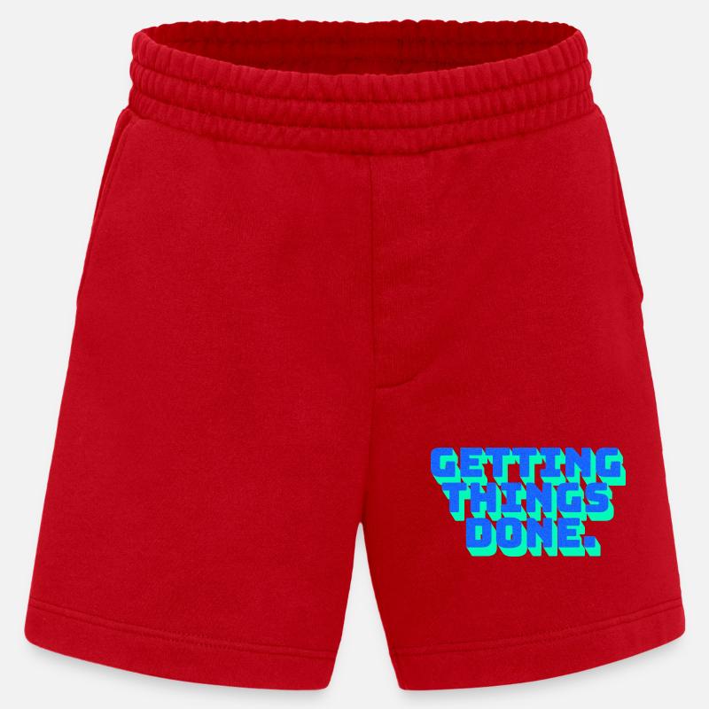 Fokus Motivation Getting Things Done - Heavyweight Shorts - made by SPREAD  - Rot