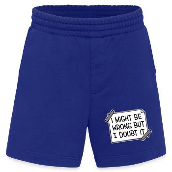 I Might Be Wrong But I Doubt It Funny Sarcastic - Heavyweight Shorts - made by SPREAD  - Iconic Blue - Front