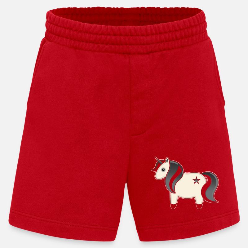 mystisches Einhorn - Heavyweight Shorts - made by SPREAD - Rot