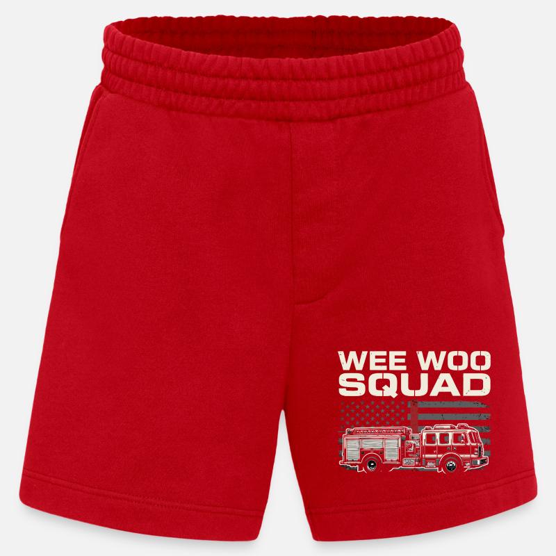 Wee Woo Squad Rettungsdienst Design - Heavyweight Shorts - made by SPREAD  - Rot