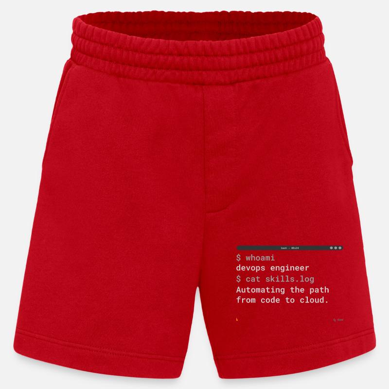 DevOps Engineer Terminal - IT Design - Heavyweight Shorts - made by SPREAD  - Rot
