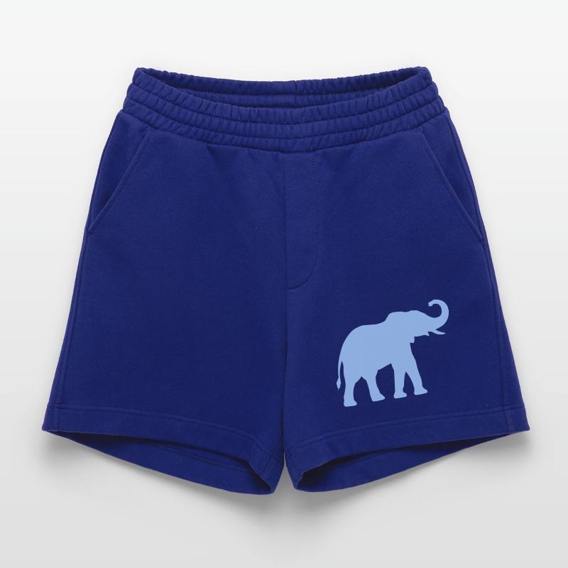 Blauer Elefantenumriss Heavyweight Shorts - made by SPREAD 