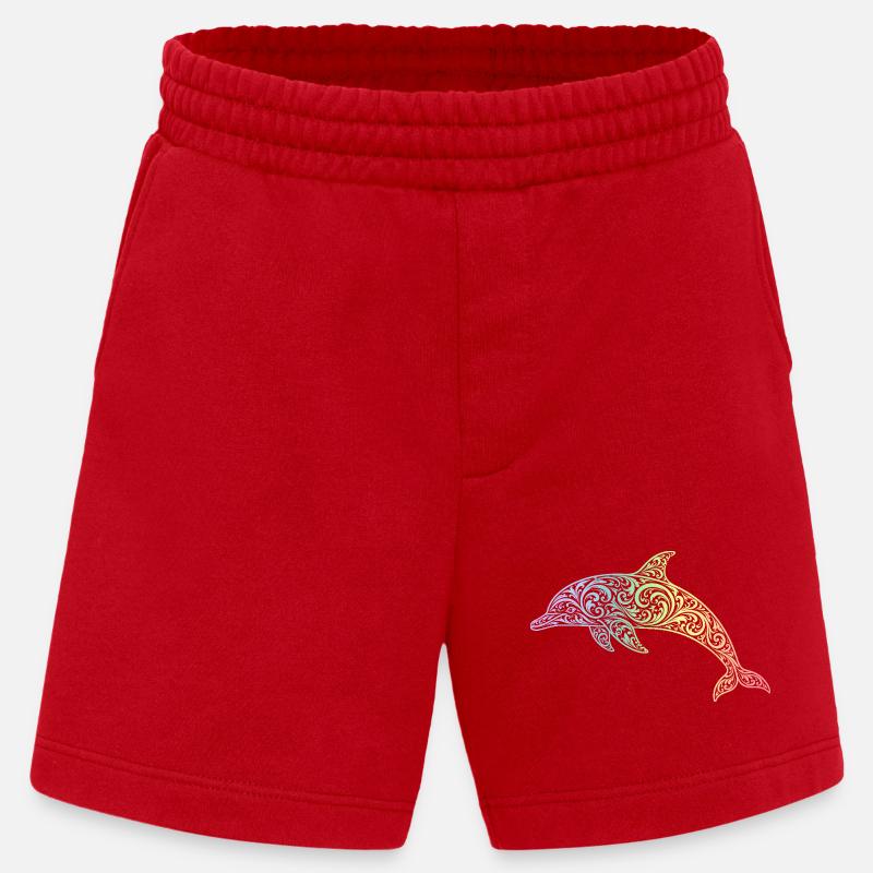 Dolphin - Heavyweight Shorts - made by SPREAD  - red
