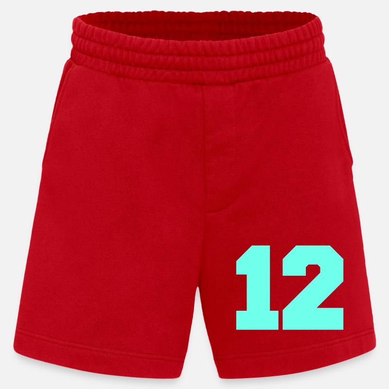 12 - Short bio épais fabriqué en UE - rouge