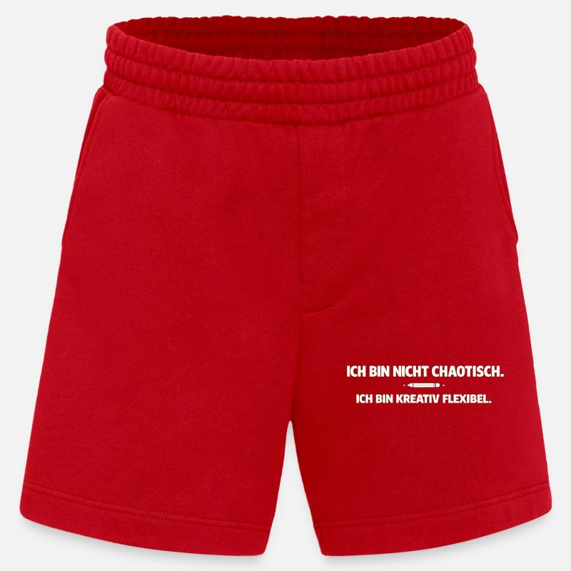 Creative, flexible instead of chaotic - Heavyweight Shorts - made by SPREAD  - red