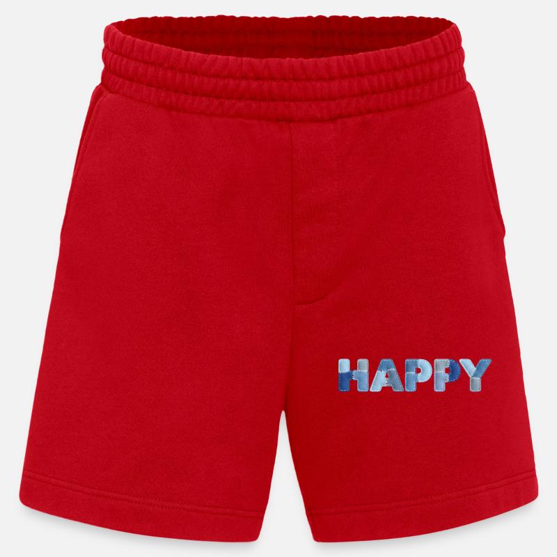 HAPPY Denim Patchwork New Trend - Heavyweight Shorts - made by SPREAD  - red