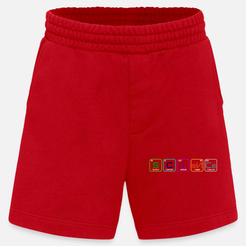 "Wissenschaft" mit den Elementen - Heavyweight Shorts - made by SPREAD - Rot