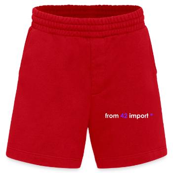 import 42 weiß - Heavyweight Shorts - made by SPREAD  - Rot - Vorne