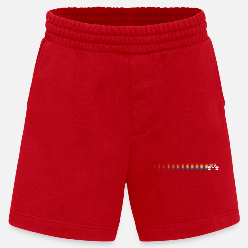 Gestreifte Horizont-Silhouette - Heavyweight Shorts - made by SPREAD  - Rot