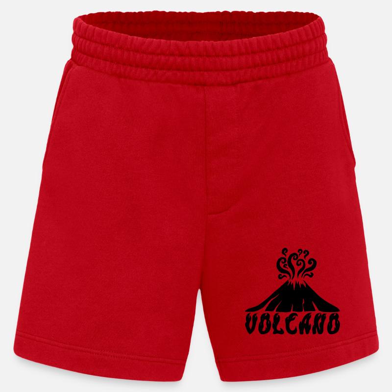 Schwarzer Vulkan - Heavyweight Shorts - made by SPREAD  - Rot