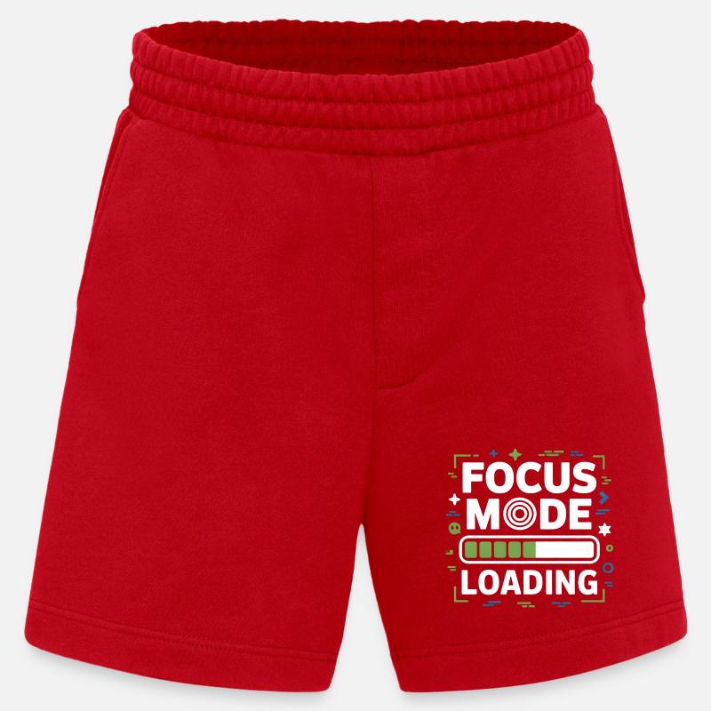 Focus Mode Loading ADHD Chaos - Heavyweight Shorts - made by SPREAD  - red