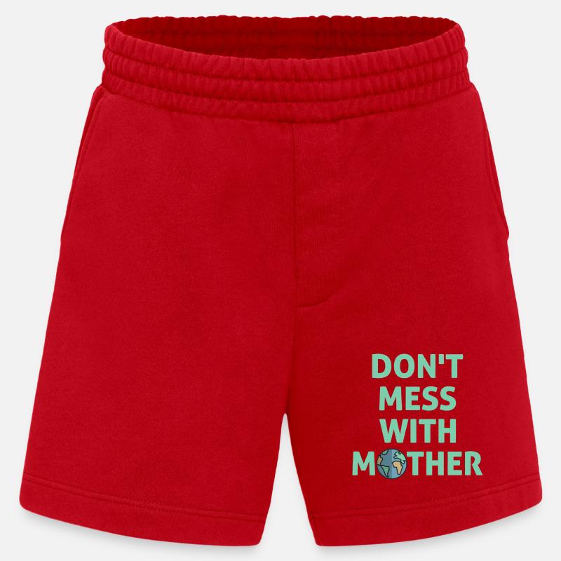 Leg dich nicht mit Mutter an! - Heavyweight Shorts - made by SPREAD - Rot