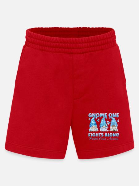 Prostata Krebs Prostatakarzinom Hellblau Gnom - Heavyweight Shorts - made by SPREAD - Rot