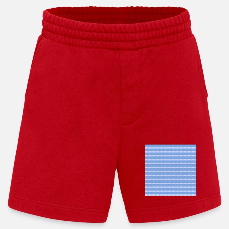 karierte muster, Leinenstoffmuster Gitteroptik - Heavyweight Shorts - made by SPREAD  - Rot