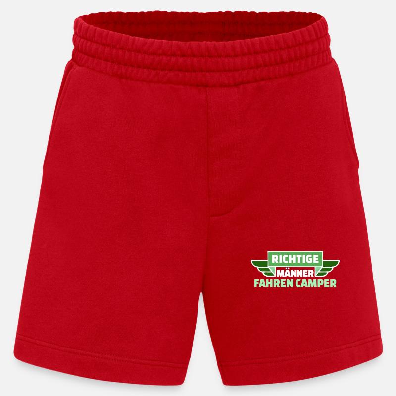 Camping Wanderer Camper Wanderlust Statement - Heavyweight Shorts - made by SPREAD  - Rot