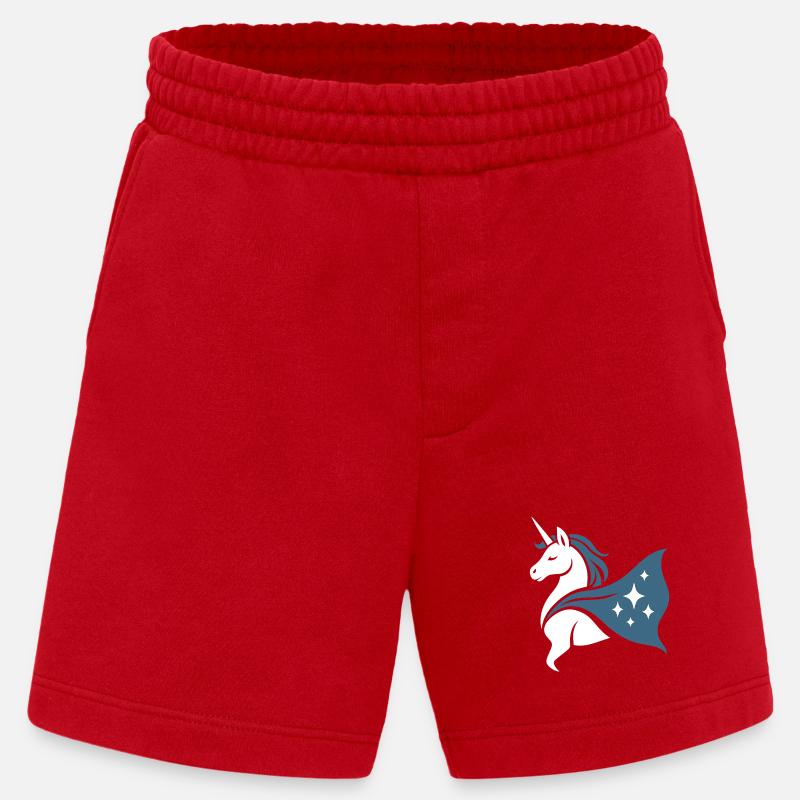 Starkes Sternen Einhorn, Edle Superheldin - Heavyweight Shorts - made by SPREAD  - Rot