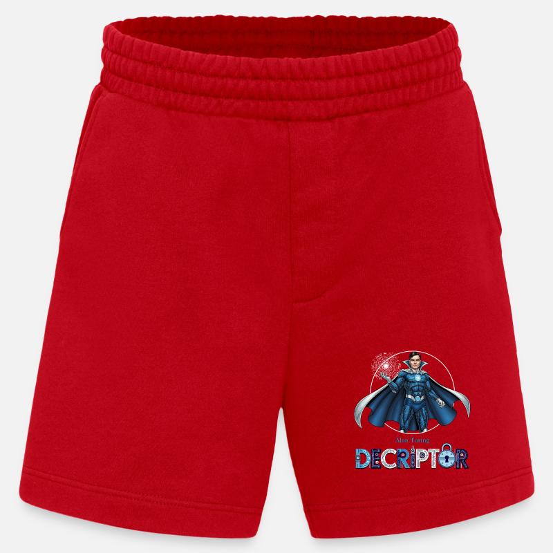Hero Coder Decryptor - Heavyweight Shorts - made by SPREAD  - red