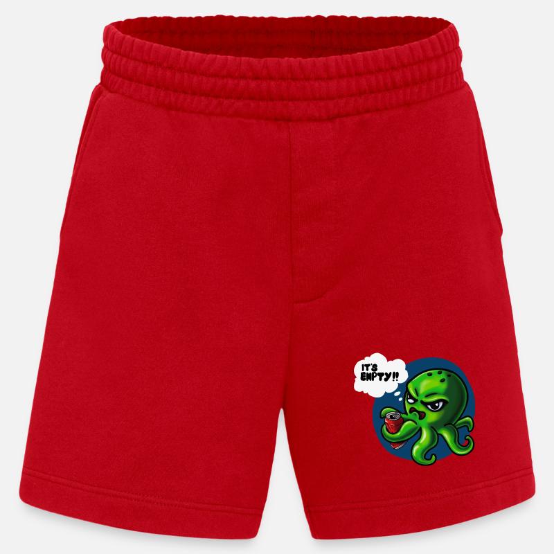 Grumpy Kraken - Heavyweight Shorts - made by SPREAD  - Rot