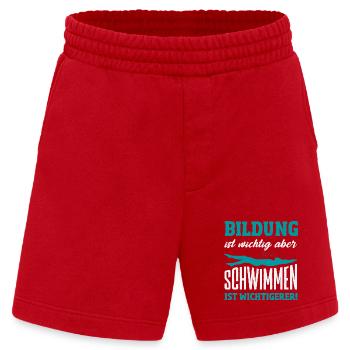 Schwimmsport Schwimmer Spruch Geschenk - Heavyweight Shorts - made by SPREAD  - Rot - Vorne