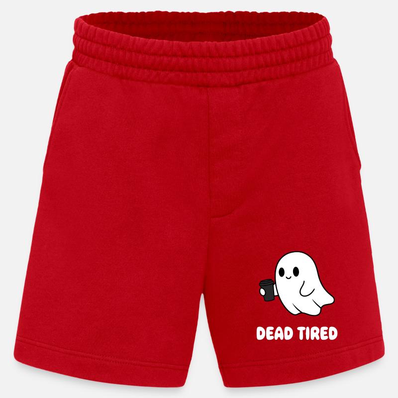 Kaffeegeist Müder Geist mit Becher - Heavyweight Shorts - made by SPREAD  - Rot