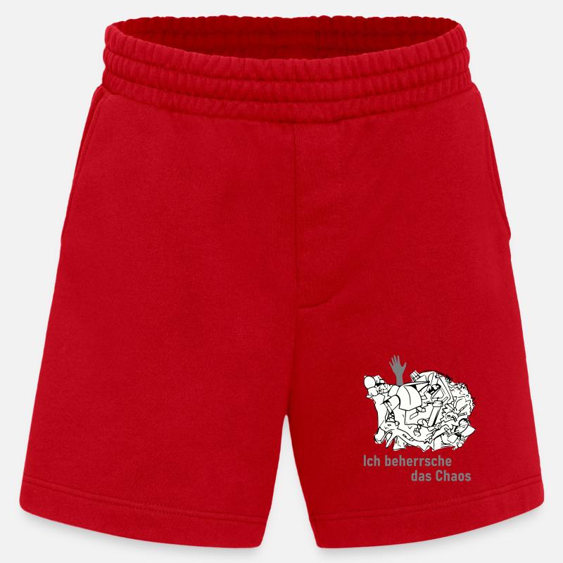 Ich behersche das Chaos - Heavyweight Shorts - made by SPREAD  - Rot