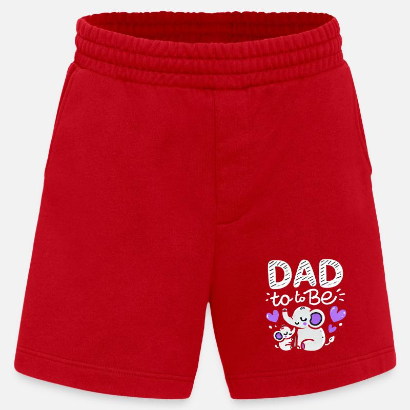 Vater wird Elefant Baby Enthüllung, Väter - Heavyweight Shorts - made by SPREAD - Rot