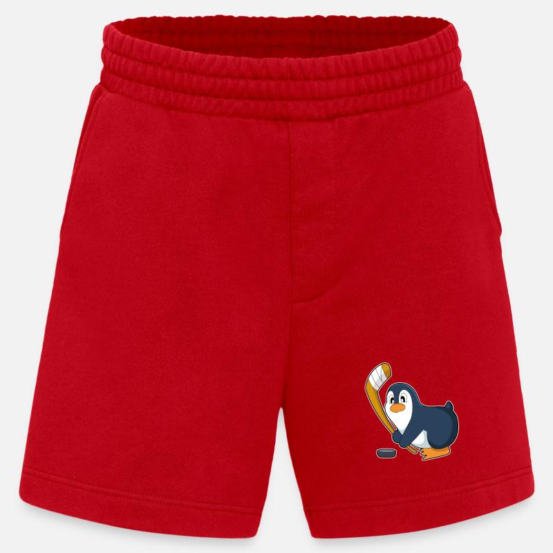 Pinguin Eishockey Eishockeyschläger - Heavyweight Shorts - made by SPREAD  - Rot