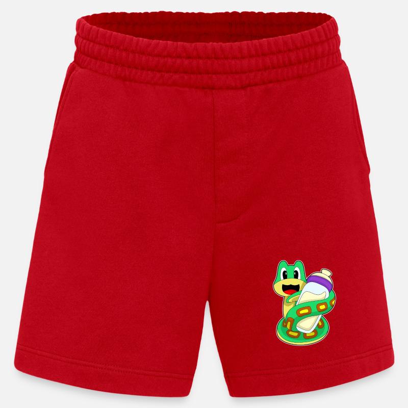 Lait de bébé Snake - Short bio épais fabriqué en UE - rouge